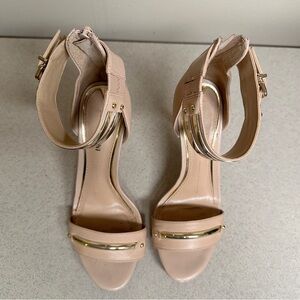 Gianni Bini Elegant Nude Ankle Strap Heels